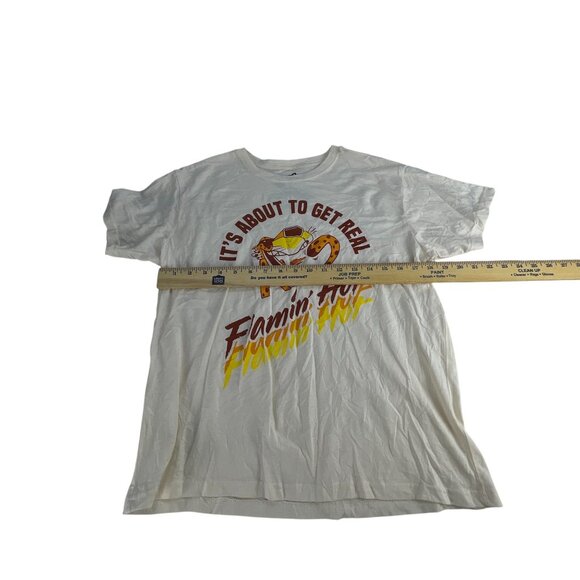 Cheetos Flamin Hot Graphic Tee L Unisex White Multi Casual T-Shirt 100% Cotton - Picture 7 of 7